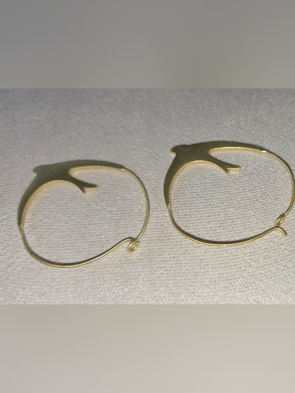 INK+ALLOY Amelia Brass Swallow Bird Hoop Earrings Boho